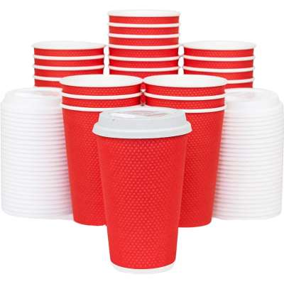 Custom logo printed cold drink paper cups with ps lid