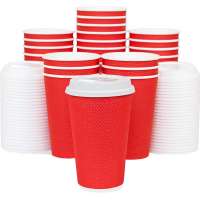 Custom logo printed cold drink paper cups with ps lid