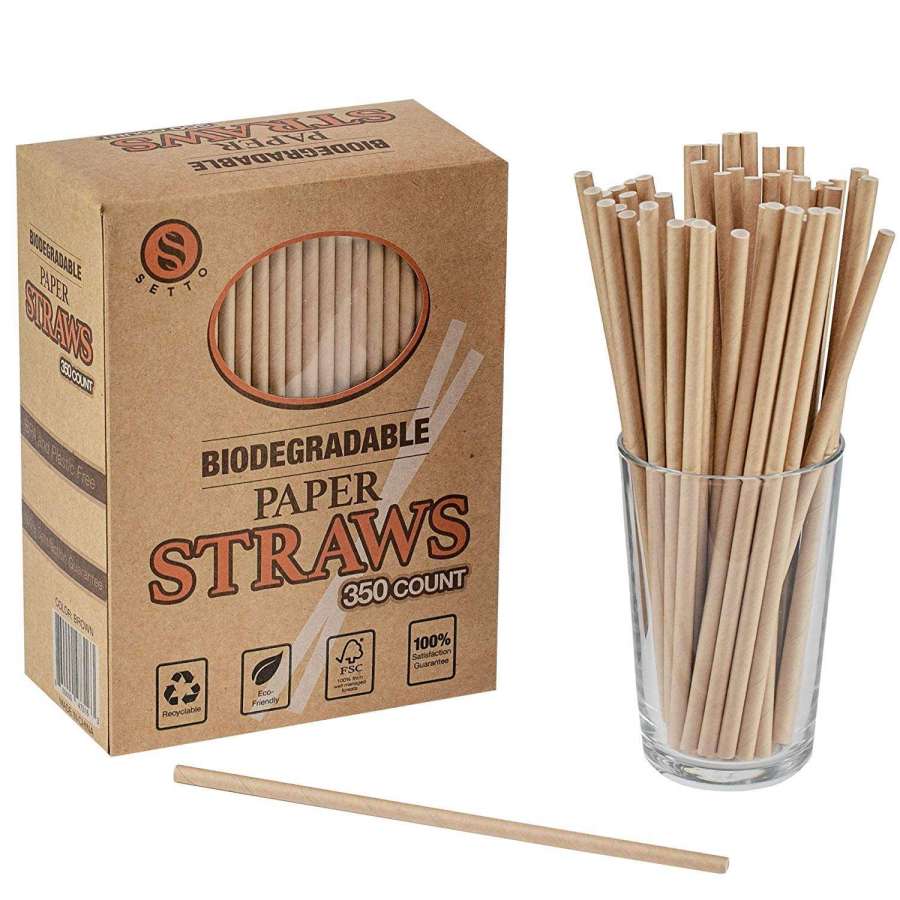 High Quality individual wrapped Biodegradable FDA approved paper straws