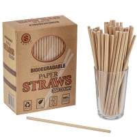 High Quality individual wrapped Biodegradable FDA approved paper straws